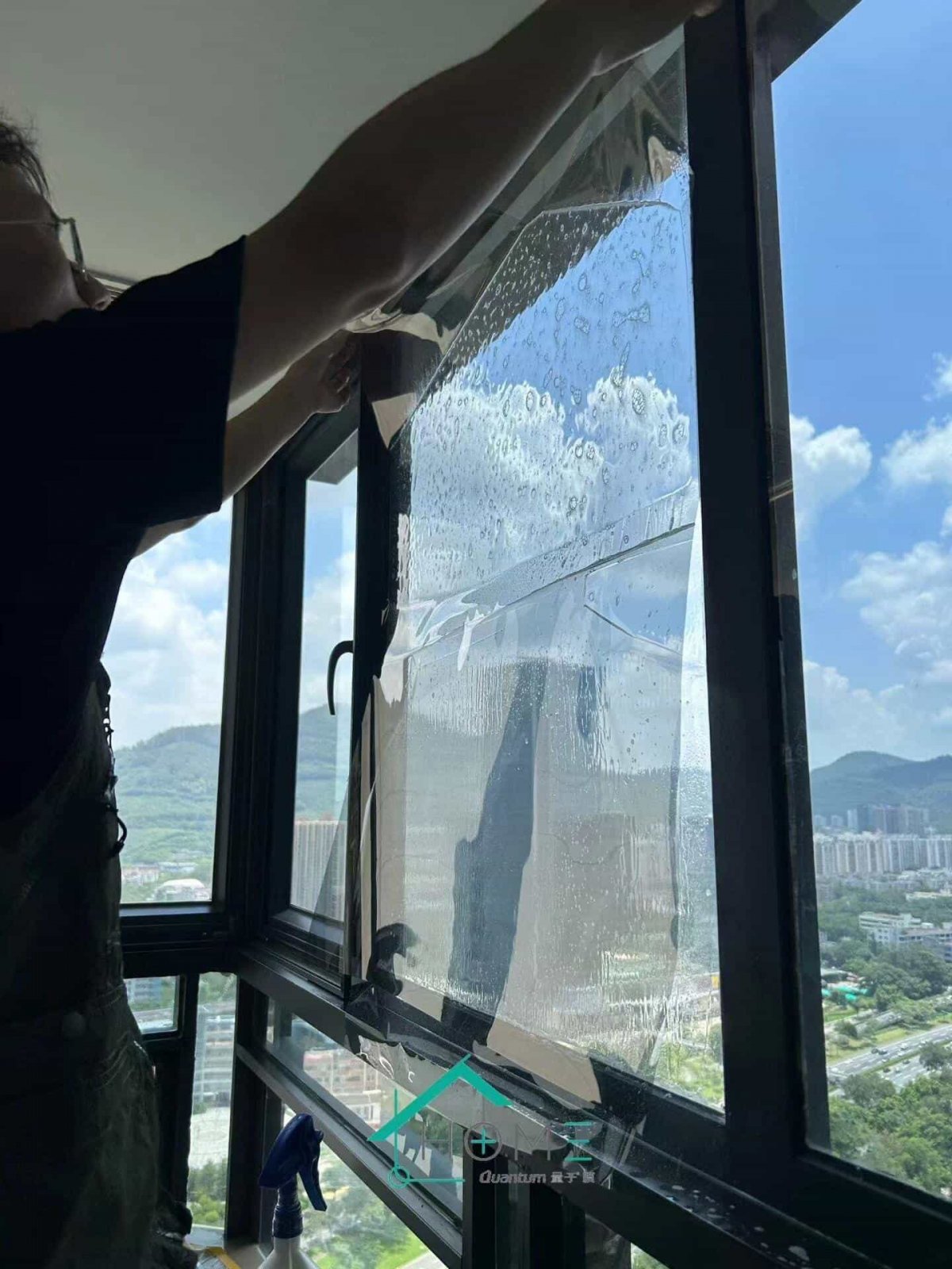 高层落地窗贴膜案例